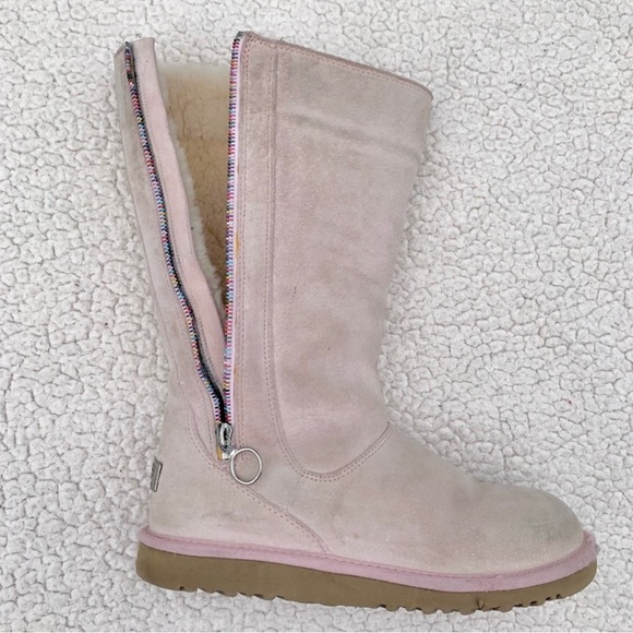 EUC Australia UGG suede boots. Size 6.5. Very cute boots with rainbow zipper. - Picture 5 of 10